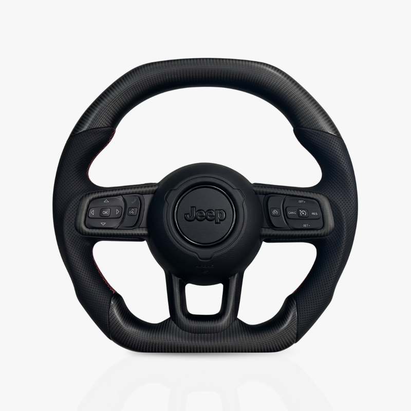 Jeep Matte Carbon Fibre & Leather Steering Wheel — 04