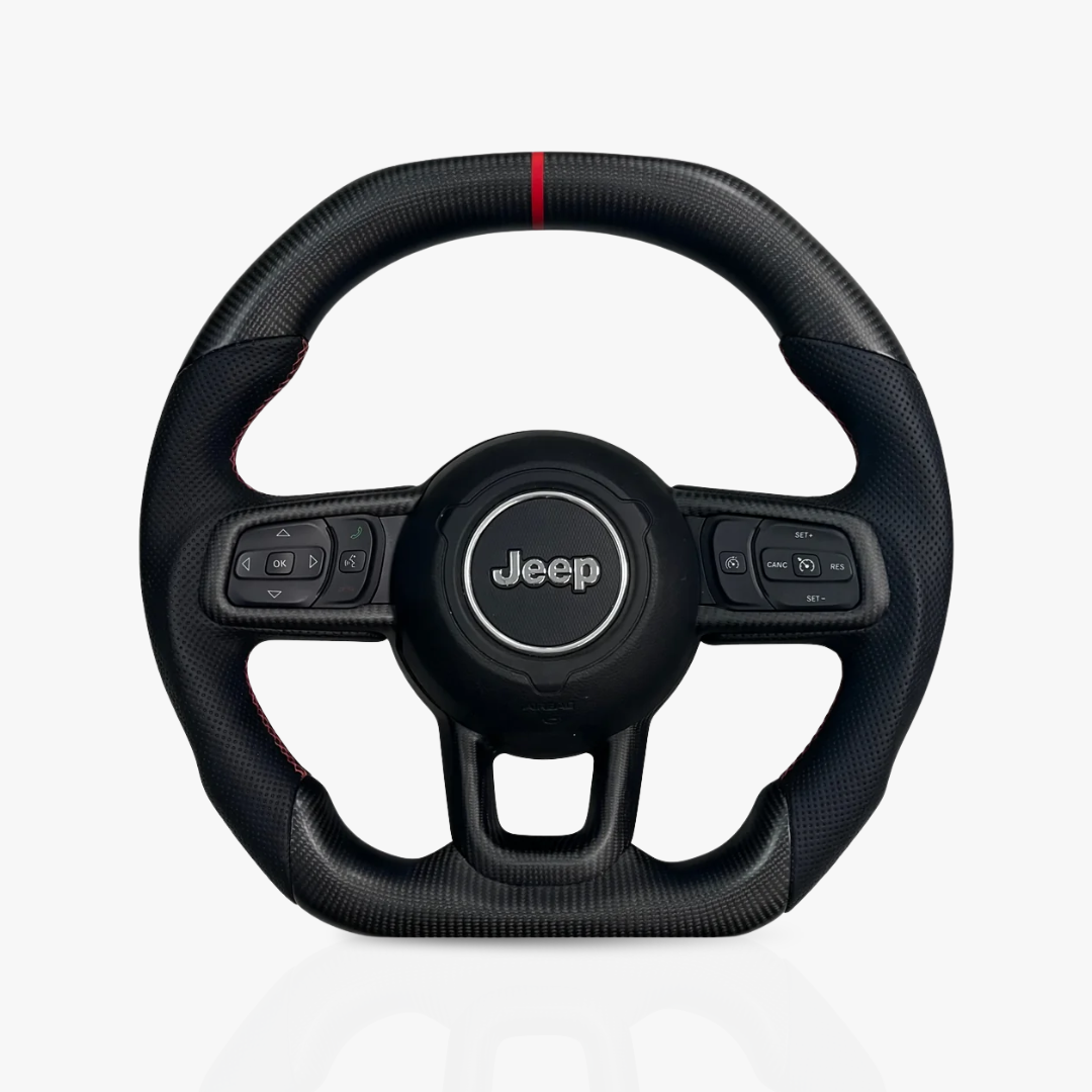 Jeep Matte Forged Carbon Fibre & Leather Steering Wheel — 03