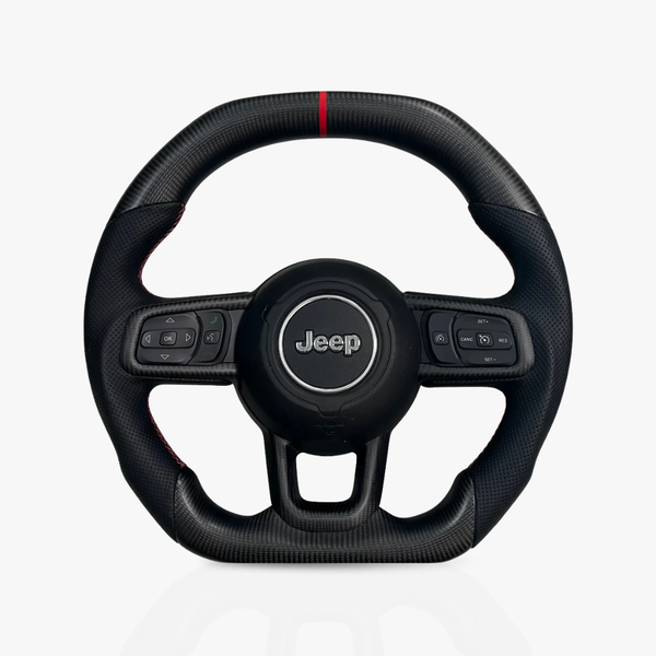 Jeep Matte Carbon Fibre & Leather Steering Wheel — 03