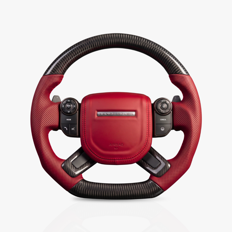 Land Rover Gloss Carbon Fibre & Leather Steering Wheel — 03
