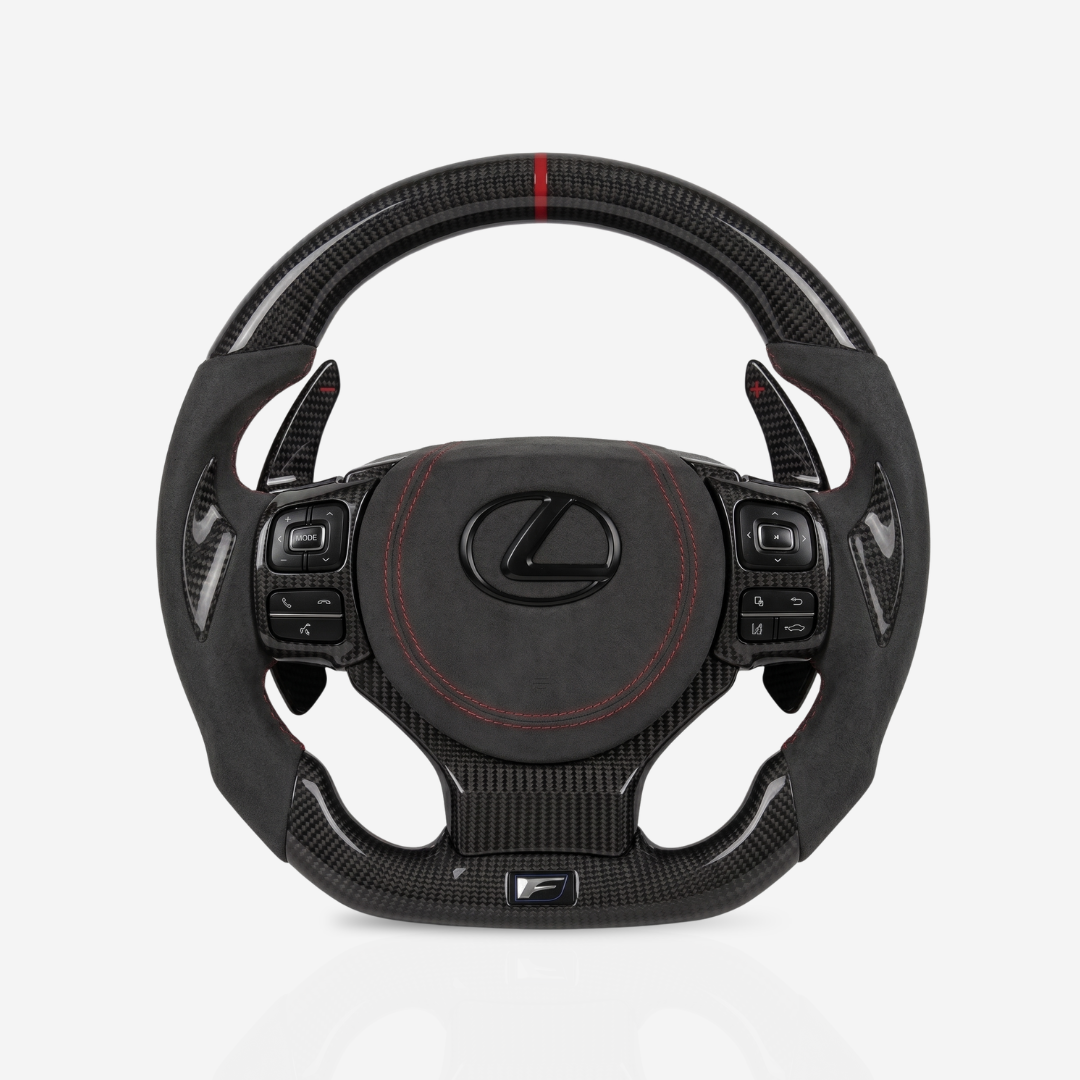 Lexus F-Sport Gloss Carbon Fibre & Alcantara Steering Wheel — 03