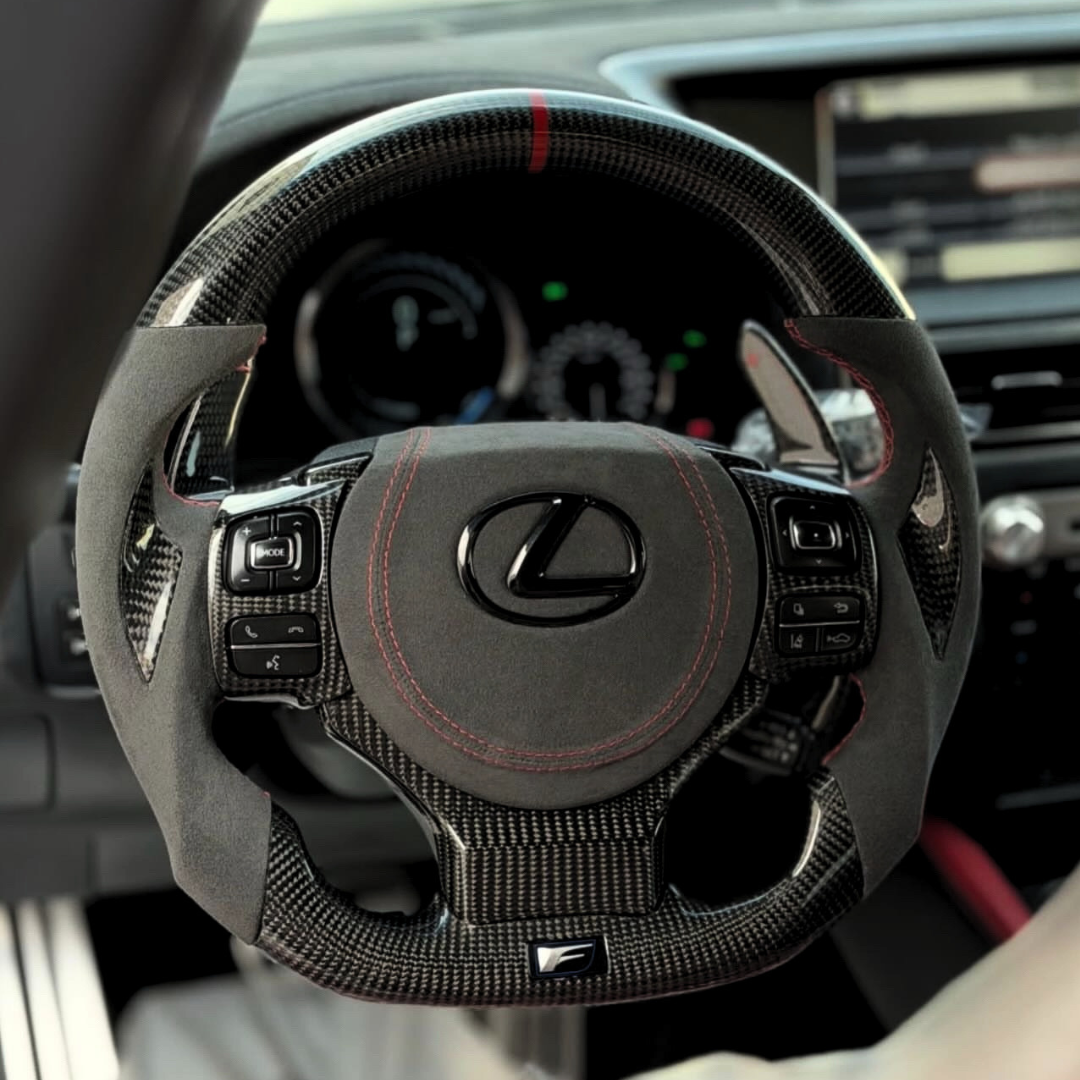 Lexus F-Sport Gloss Carbon Fibre & Alcantara Steering Wheel — 03