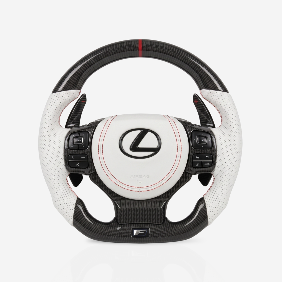 Lexus F-Sport Gloss Carbon Fibre & Leather Steering Wheel — 04