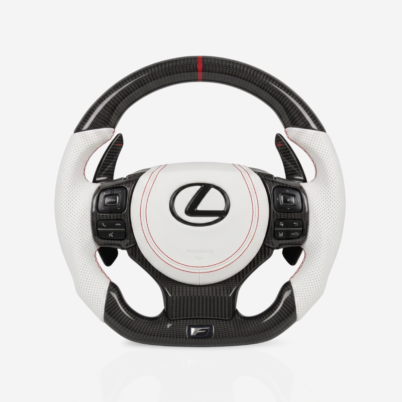 Lexus F-Sport Gloss Carbon Fibre & Leather Steering Wheel — 04