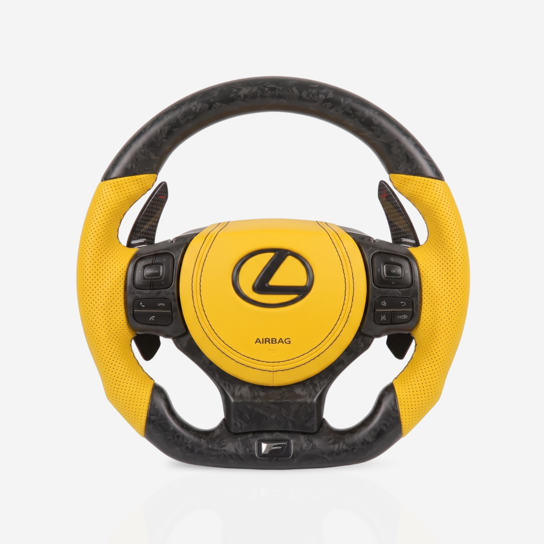 Lexus F-Sport Matte Forged Carbon Fibre & Leather Steering Wheel — 06