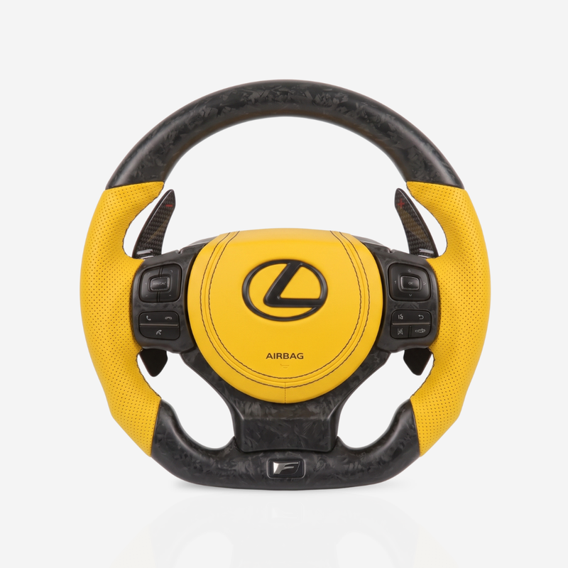 Lexus F-Sport Matte Forged Carbon Fibre & Leather Steering Wheel — 06