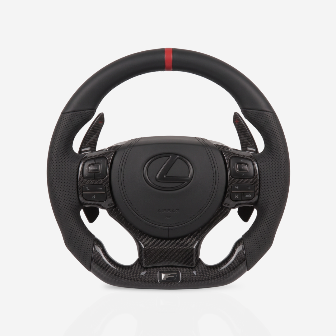 Lexus F-Sport Gloss Carbon Fibre & Leather Steering Wheel — 07
