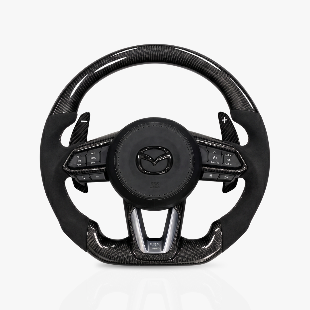 Mazda Gloss Carbon Fibre & Alcantara Steering Wheel — 05