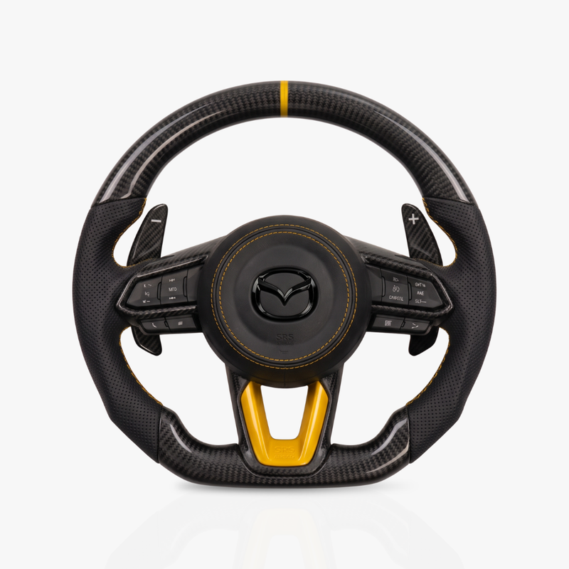 Mazda Gloss Carbon Fibre & Leather Steering Wheel — 08