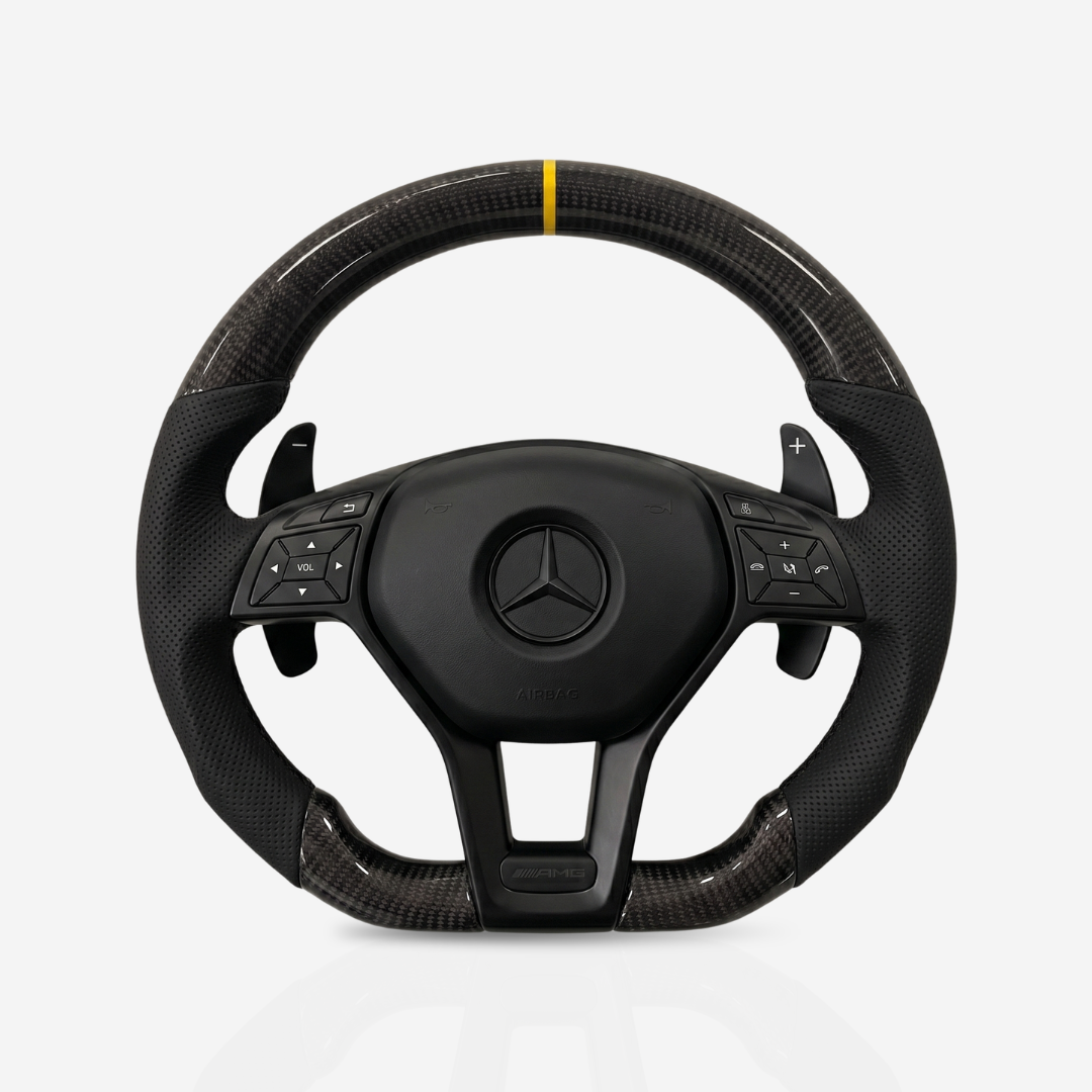 Mercedes-Benz AMG Gloss Carbon Fibre & Leather Steering Wheel — 39