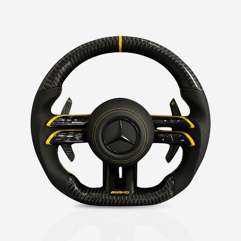 Mercedes-Benz AMG Gloss Carbon Fibre & Leather Steering Wheel — 40