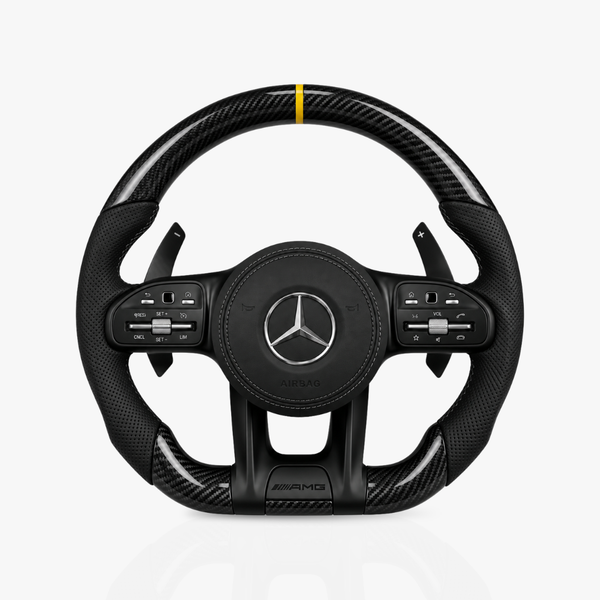 Mercedes-Benz AMG Gloss Carbon Fibre & Leather Steering Wheel — 42