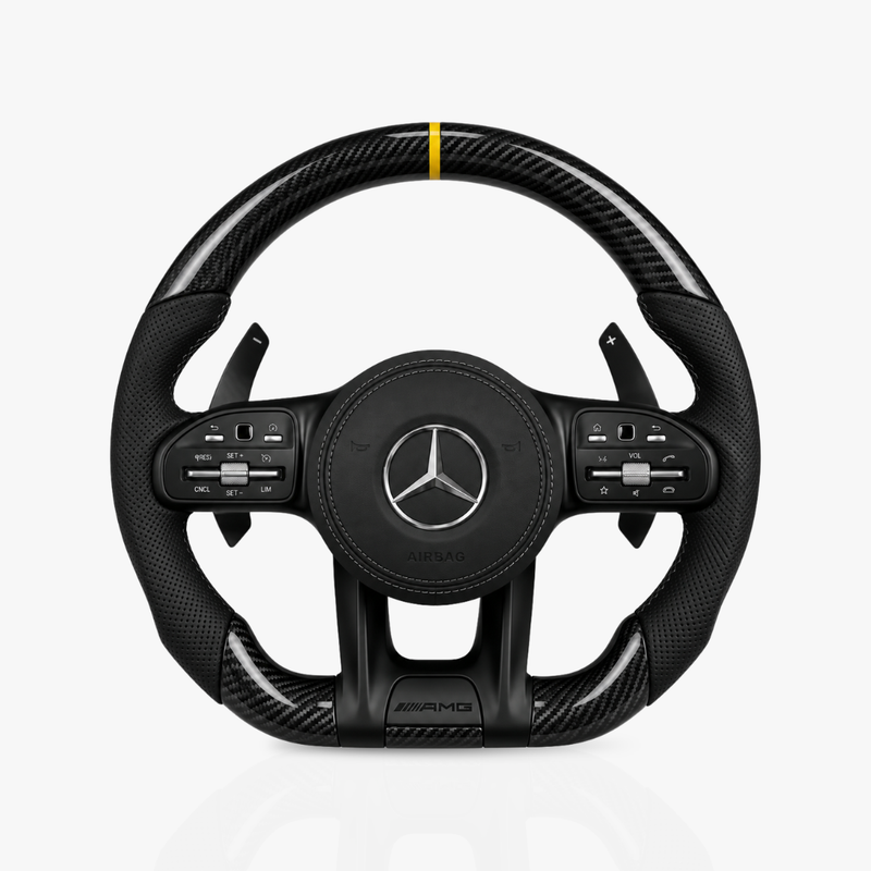 Mercedes-Benz AMG Gloss Carbon Fibre & Leather Steering Wheel — 42