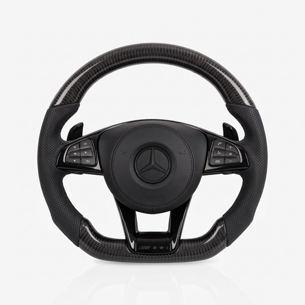 Mercedes-Benz AMG Gloss Carbon Fibre & Leather Steering Wheel — 44