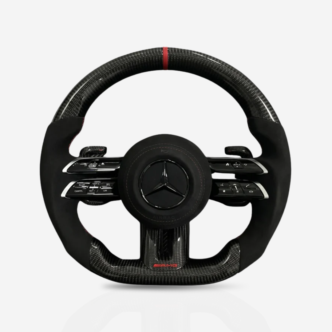 Mercedes-Benz AMG Gloss Carbon Fibre & Alcantara Steering Wheel — 02