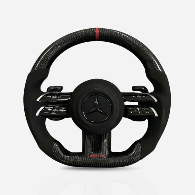 Mercedes-Benz AMG Gloss Carbon Fibre & Alcantara Steering Wheel — 02
