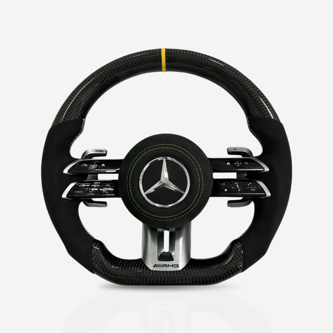 Mercedes-Benz AMG Gloss Carbon Fibre & Alcantara Steering Wheel — 07