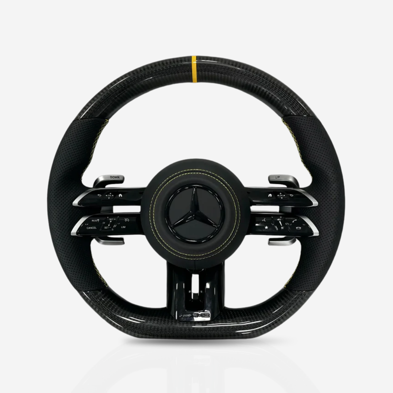 Mercedes-Benz AMG Gloss Carbon Fibre & Leather Steering Wheel — 20