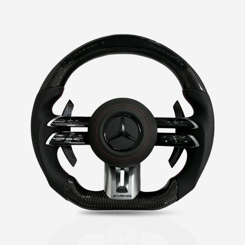 Mercedes-Benz AMG Gloss Carbon Fibre & Leather Steering Wheel — 24