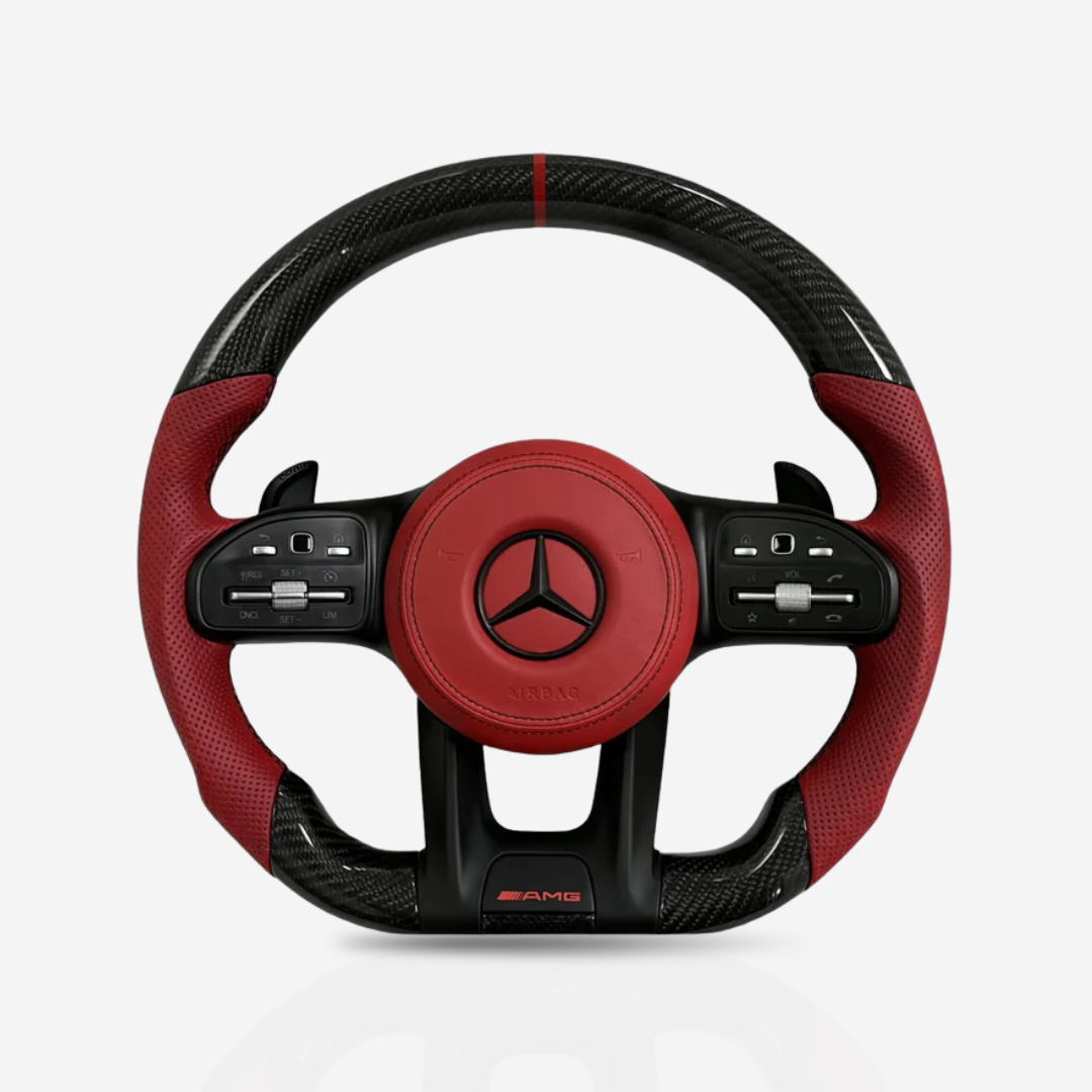 Mercedes-Benz AMG Gloss Carbon Fibre & Leather Steering Wheel — 29
