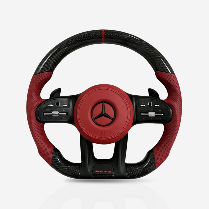 Mercedes-Benz AMG Gloss Carbon Fibre & Leather Steering Wheel — 29