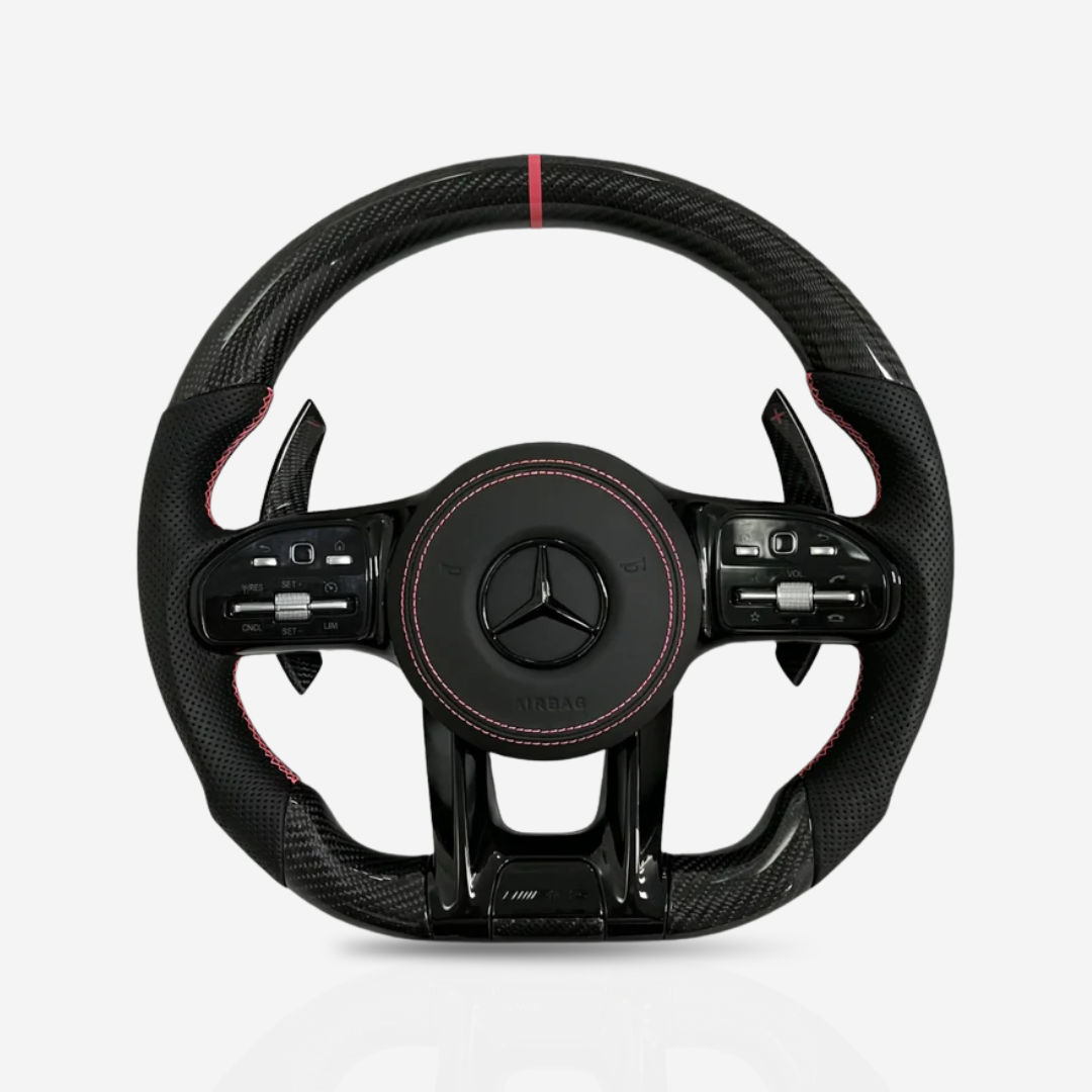 Mercedes-Benz AMG Gloss Carbon Fibre & Leather Steering Wheel — 30