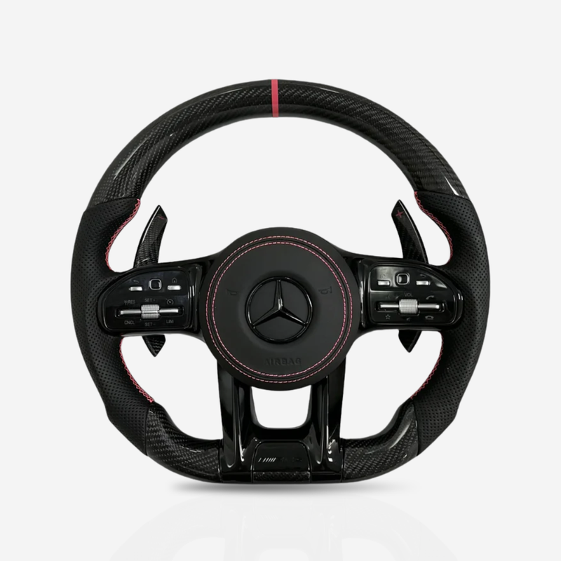 Mercedes-Benz AMG Gloss Carbon Fibre & Leather Steering Wheel — 30