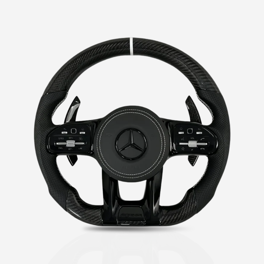 Mercedes-Benz AMG Gloss Carbon Fibre & Leather Steering Wheel — 33