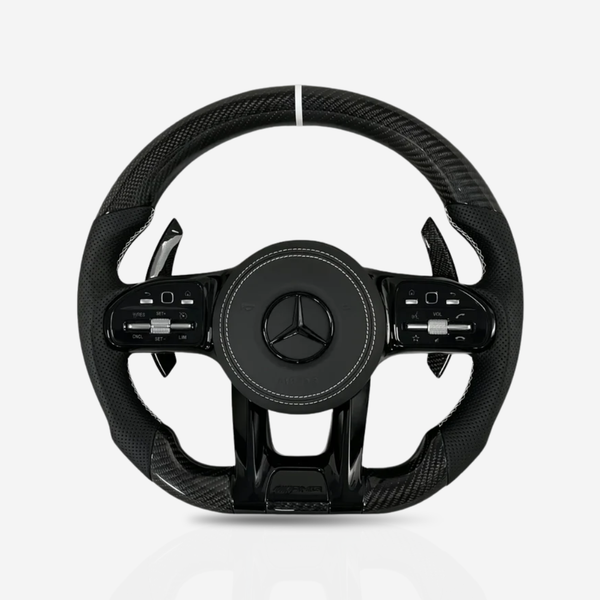Mercedes-Benz AMG Gloss Carbon Fibre & Leather Steering Wheel — 33