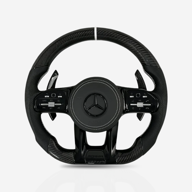 Mercedes-Benz AMG Gloss Carbon Fibre & Leather Steering Wheel — 33