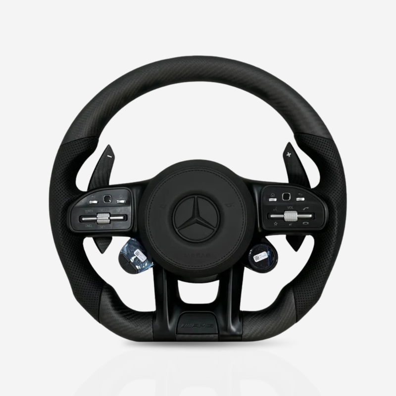 Mercedes-Benz AMG Matte Carbon Fibre & Leather Steering Wheel — 03