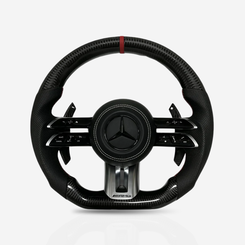 Mercedes-Benz AMG Gloss Carbon Fibre & Leather Steering Wheel — 21