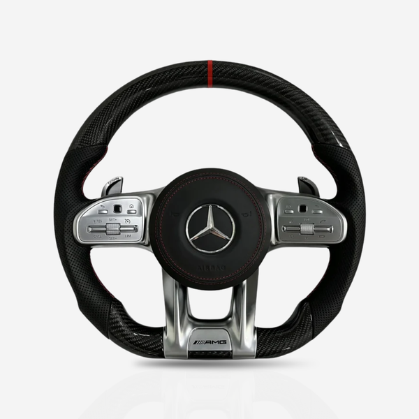 Mercedes-Benz AMG Gloss Carbon Fibre & Leather Steering Wheel — 32