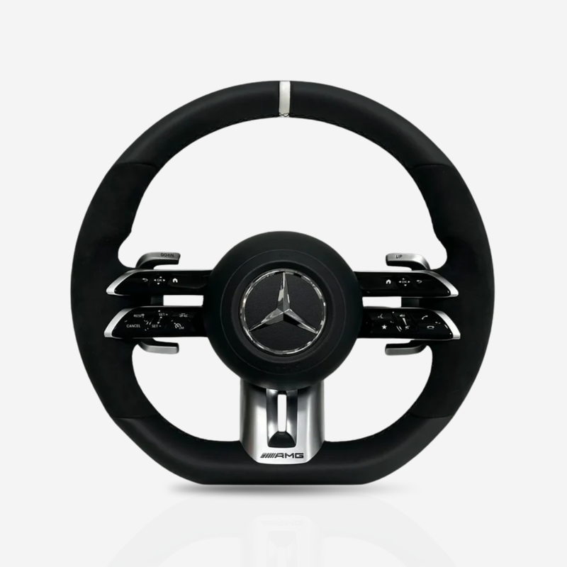 Mercedes-Benz AMG Leather & Alcantara Steering Wheel — 06