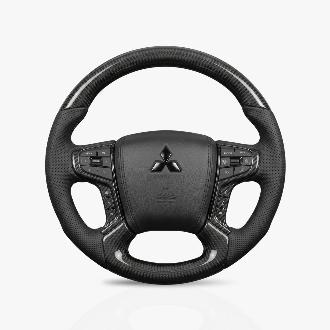 Mitsubishi Gloss Carbon Fibre & Leather Steering Wheel — 07