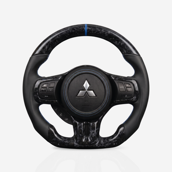 Mitsubishi Lancer Forged Carbon Fibre & Leather Steering Wheel — 03