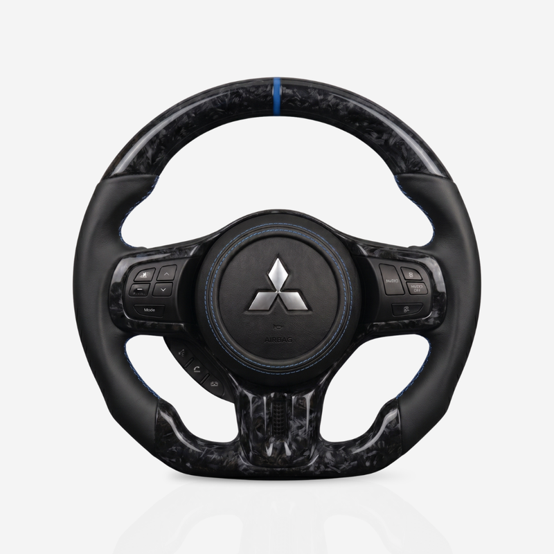 Mitsubishi Lancer Forged Carbon Fibre & Leather Steering Wheel — 03