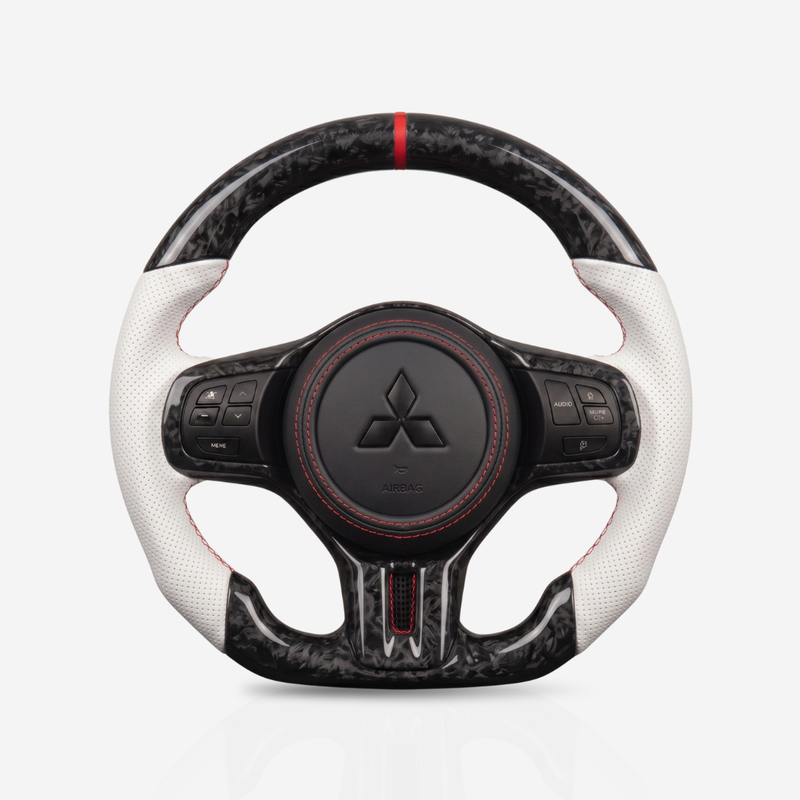 Mitsubishi Lancer Forged Carbon Fibre & Leather Steering Wheel — 05