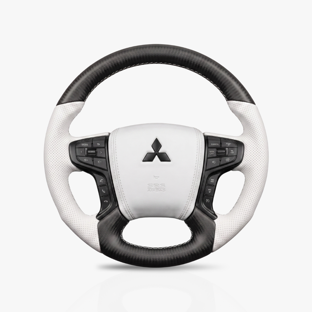Mitsubishi Matte Carbon Fibre & Leather Steering Wheel — 08