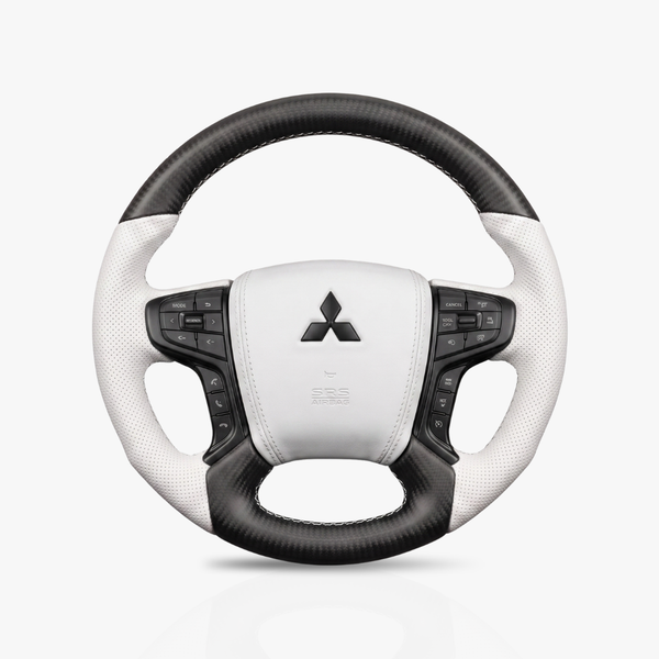 Mitsubishi Matte Carbon Fibre & Leather Steering Wheel — 08