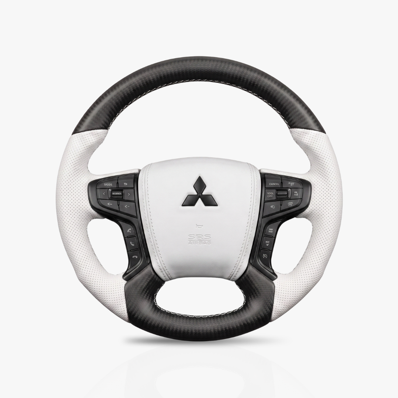 Mitsubishi Matte Carbon Fibre & Leather Steering Wheel — 08