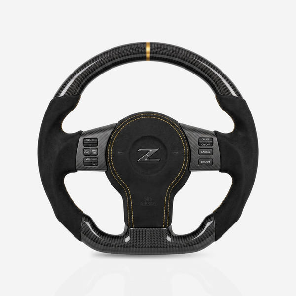 Nissan 350Z Gloss Carbon Fibre & Alcantara Steering Wheel — 06