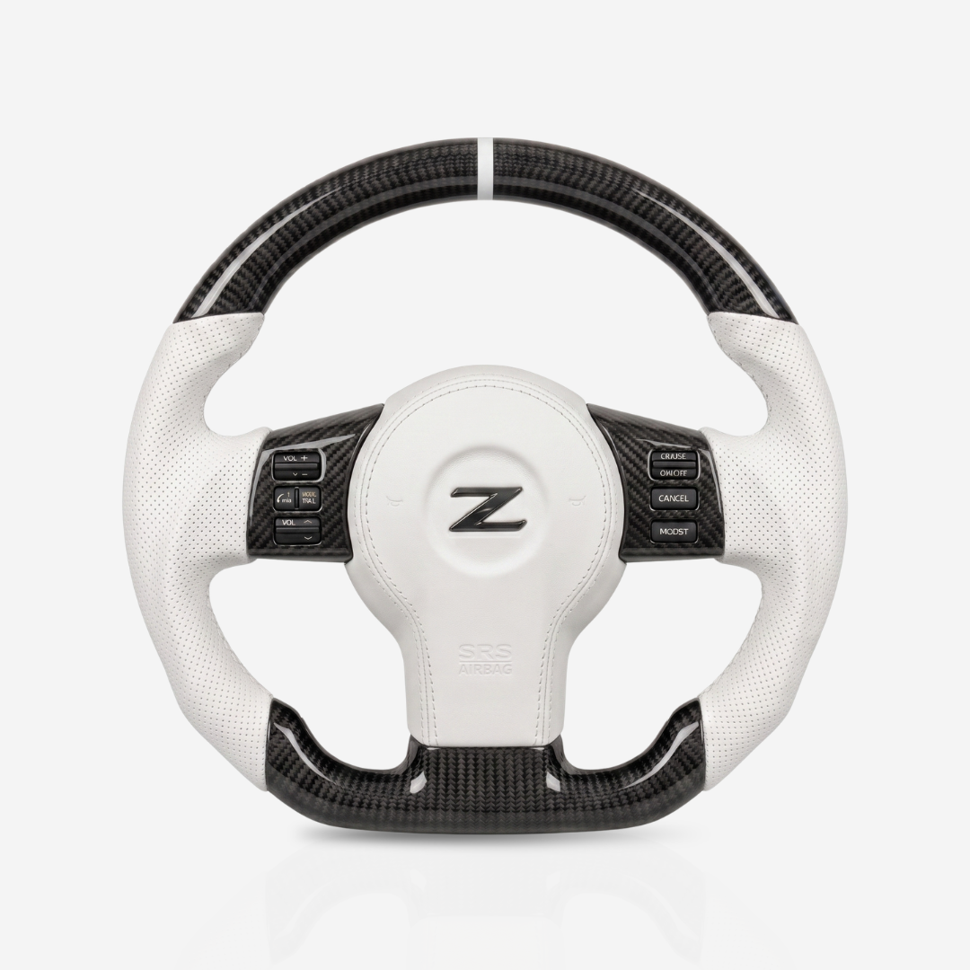 Nissan 350Z Gloss Carbon Fibre & Leather Steering Wheel — 07