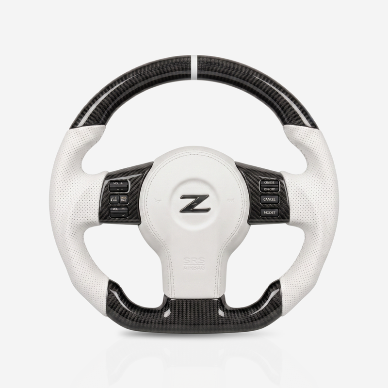 Nissan 350Z Gloss Carbon Fibre & Leather Steering Wheel — 07