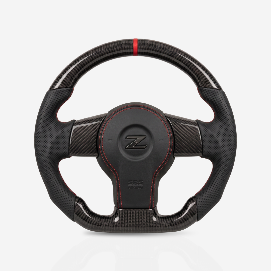Nissan 350Z Gloss Carbon Fibre & Leather Steering Wheel — 08