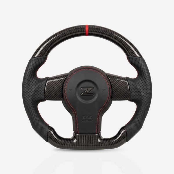 Nissan 350Z Gloss Carbon Fibre & Leather Steering Wheel — 08