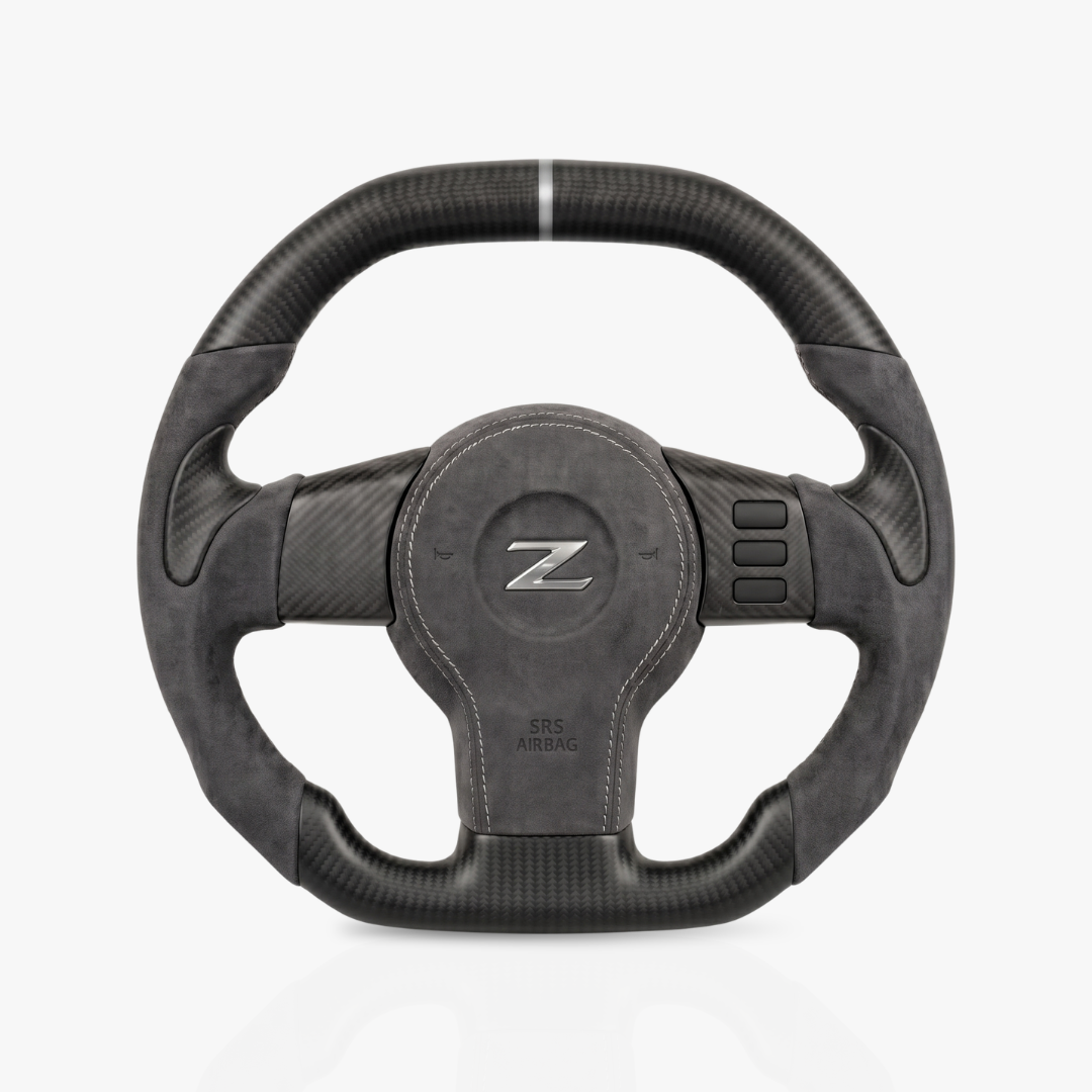 Nissan 350Z Matte Carbon Fibre & Alcantara Steering Wheel — 18