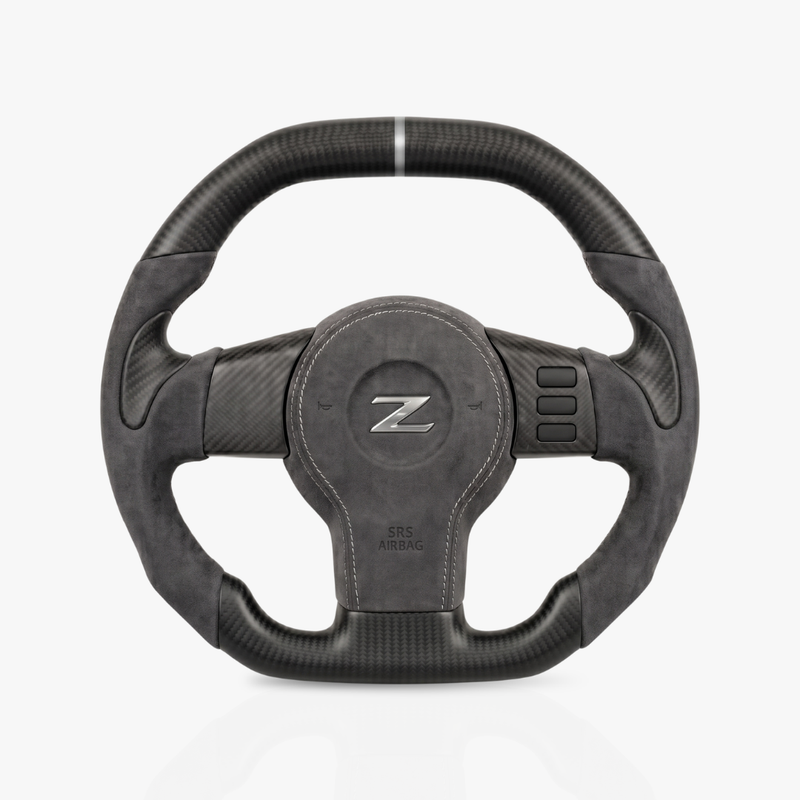 Nissan 350Z Matte Carbon Fibre & Alcantara Steering Wheel — 18