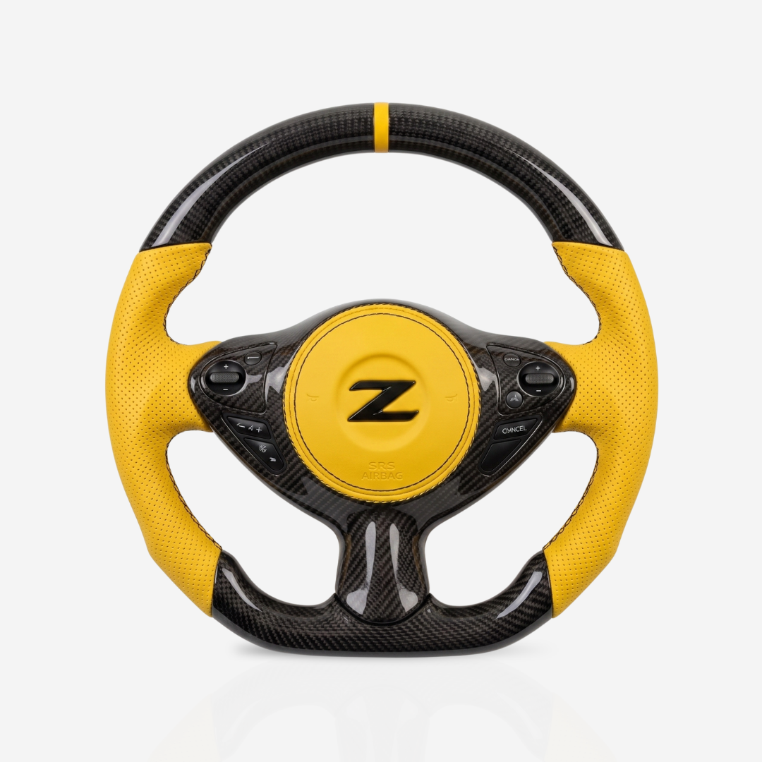 Nissan 370Z Gloss Carbon Fibre & Leather Steering Wheel — 10