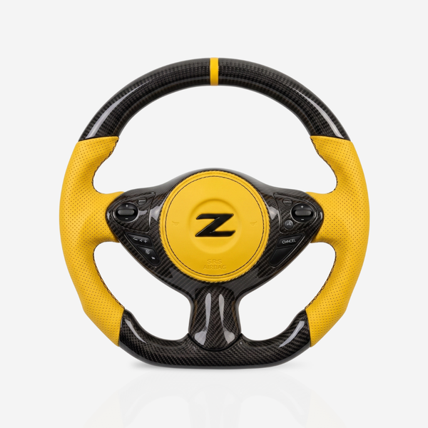 Nissan 370Z Gloss Carbon Fibre & Leather Steering Wheel — 10